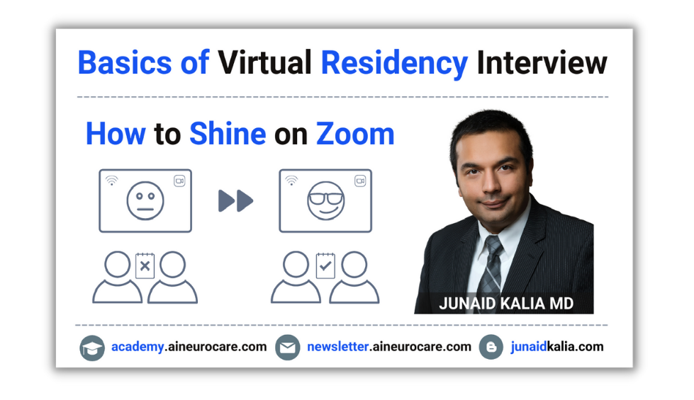 Basics of Virtual Residency Interview - How to Shine on Zoom