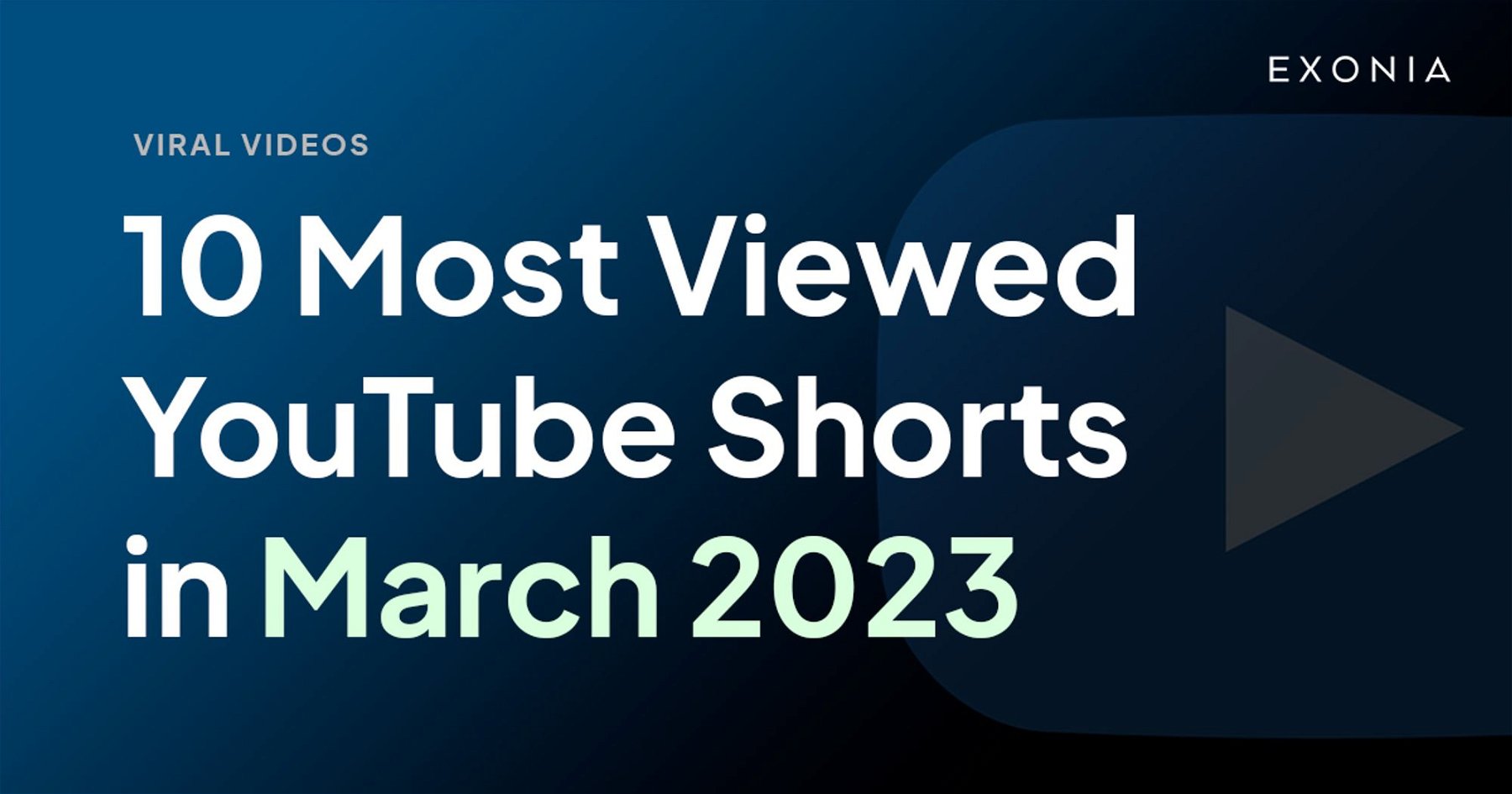 Most Viewed YouTube Shorts of March 2023