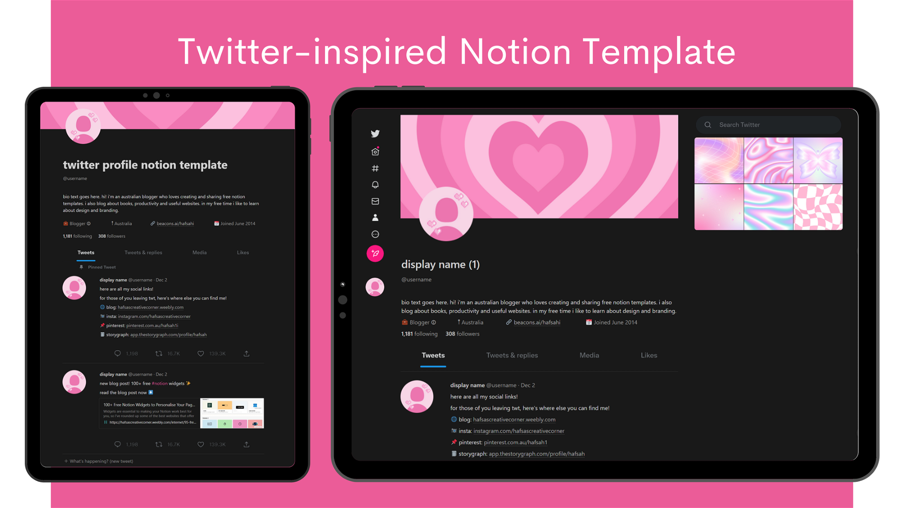 Twitter-Inspired Notion Template