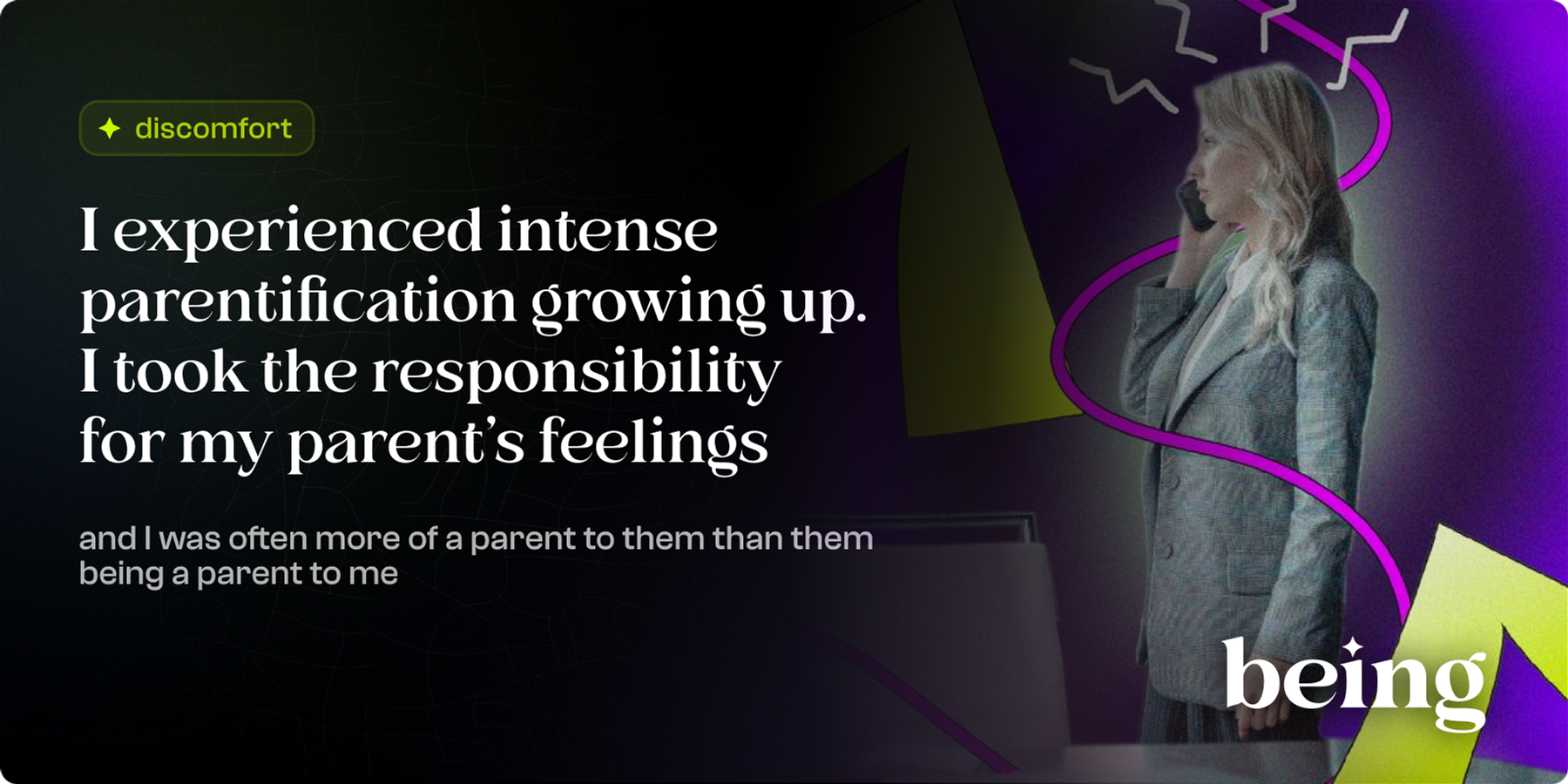 I experienced intense parentification growing up. I took the responsibility for my parent’s feelings and I was often more of a parent to them than them being a parent to me