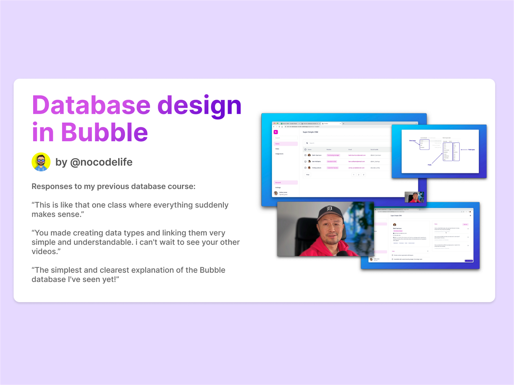 Course: Database design in Bubble