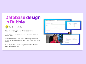 Course: Database design in Bubble