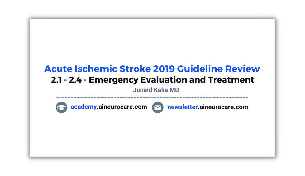 Stroke Emergency Evaluation and Treatment