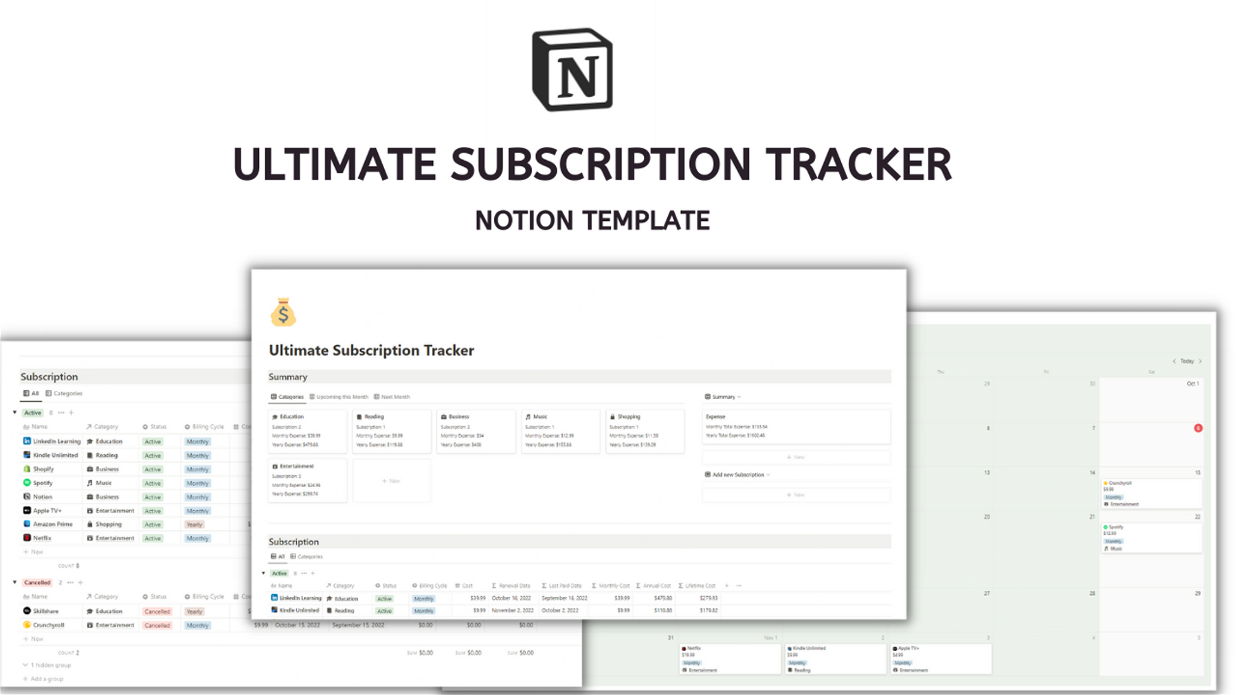 Ultimate Subscription Tracker