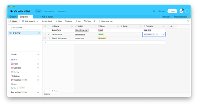 Linked records and status fields, combined with filters and views, let you build powerful, detailed CRMs in Airtable