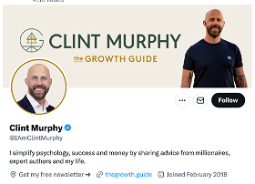 Clint Murphy’s Bio - note how it’s straight to the point