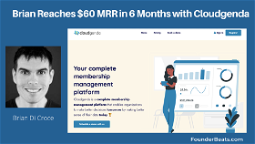 Brian Reaches $60 MRR in 6 Months with Cloudgenda