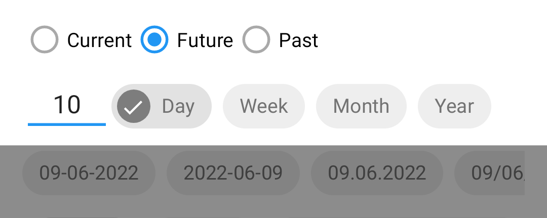 Iteration 2. Adding 2 sections above common date format section.