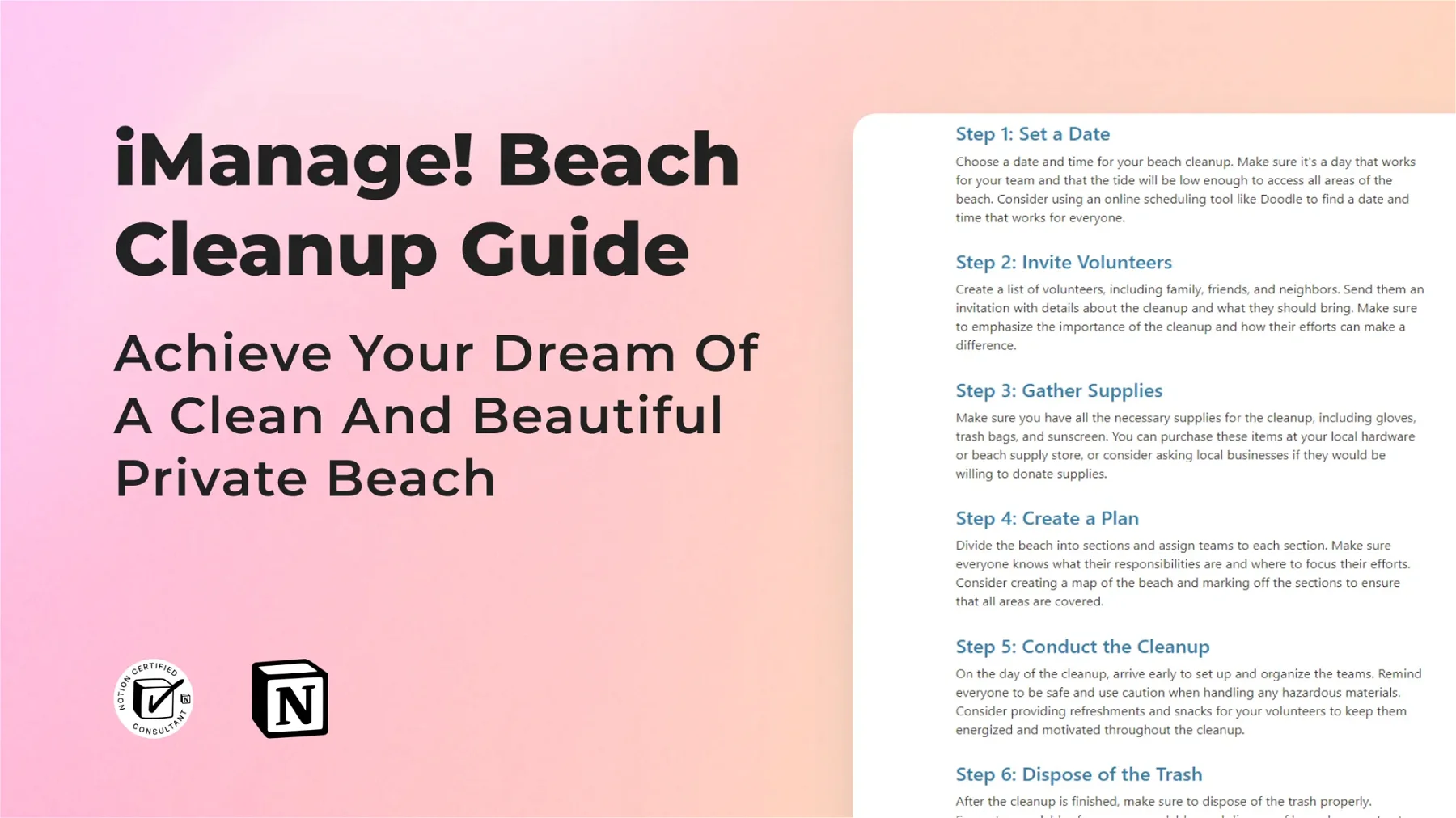 iManage! Beach Cleanup Guide