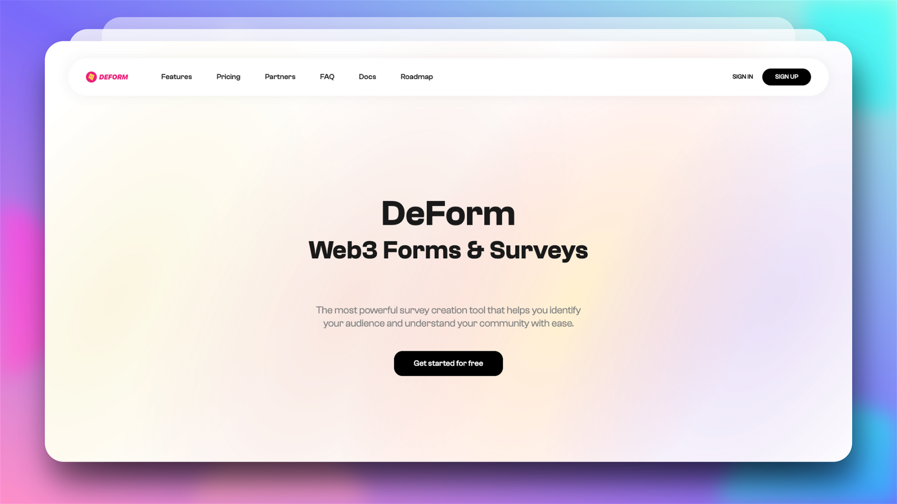 This is DeForm’s landing page, located at deform.cc!