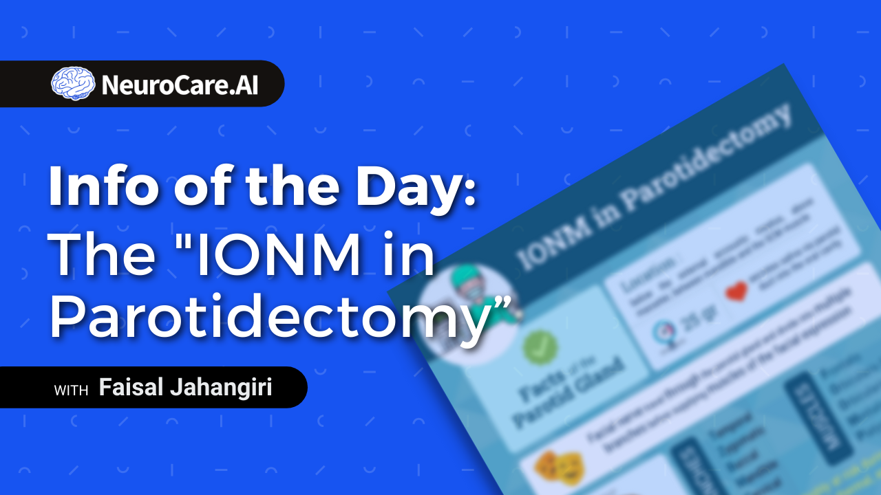 Info of the Day: The "IONM in Parotidectomy”