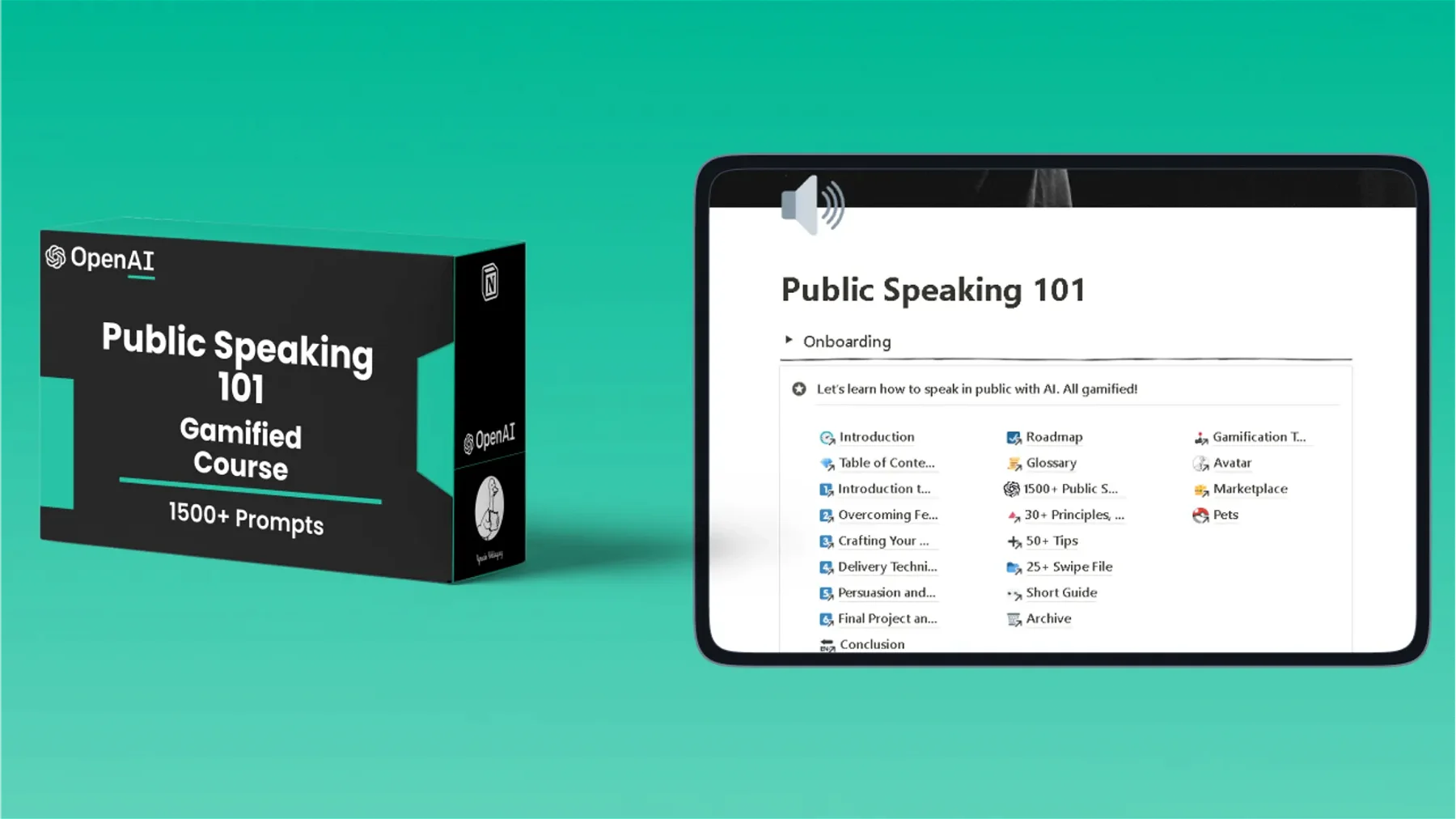 Public Speaking 101 - Gamified ChatGPT Course