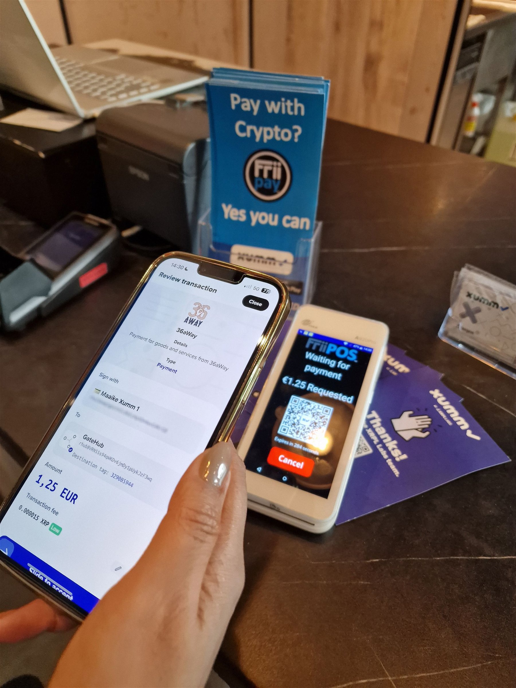 Xumm and FriiPay Launch Groundbreaking Crypto Payment System in the Netherlands Cafe