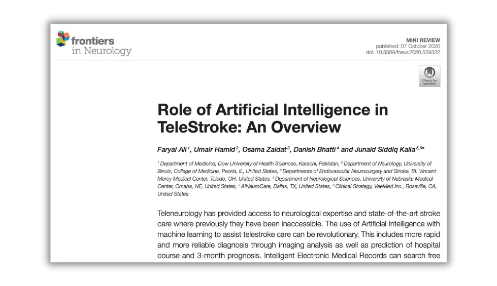 Role of Artificial Intelligence in TeleStroke: An Overview