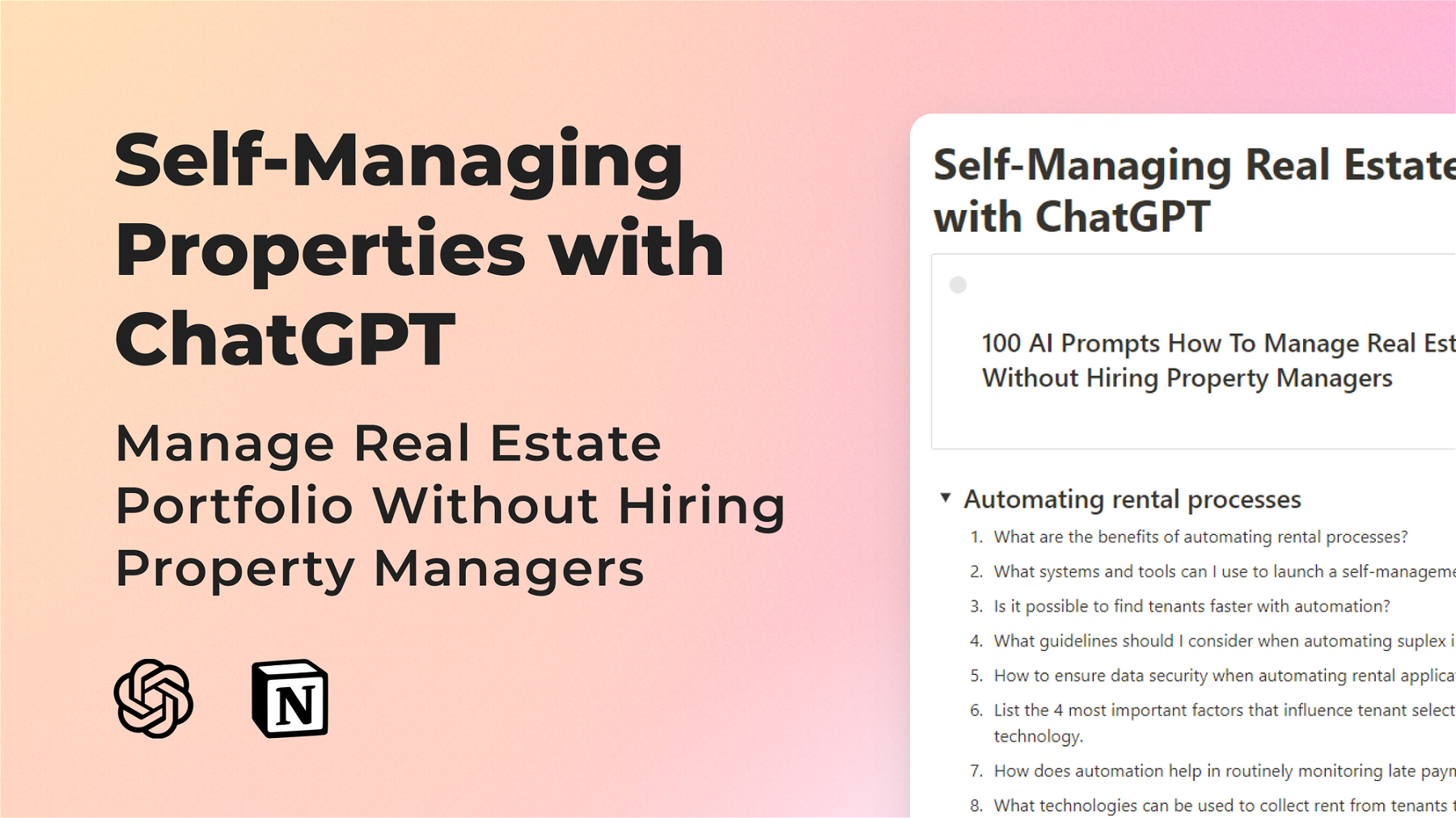 Self-Managing Properties with ChatGPT