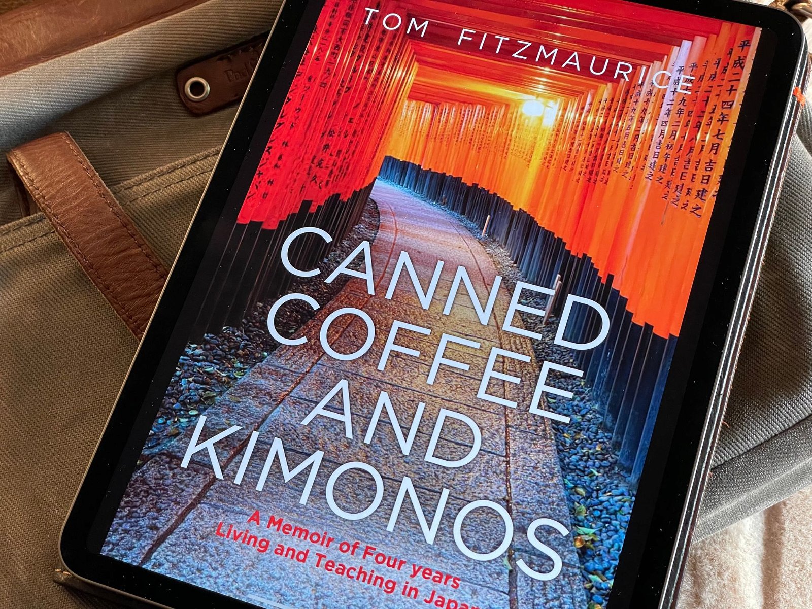Photo of the Kindle version of the book Canned Coffee and Kimonos by Tom Fitzmaurice.