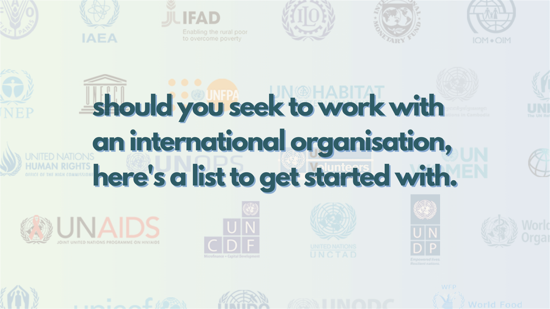 The enviable paychecks, the international field trips, the diplomatic status – yes! this is a list of the top 30 international organisations and a link to get in.