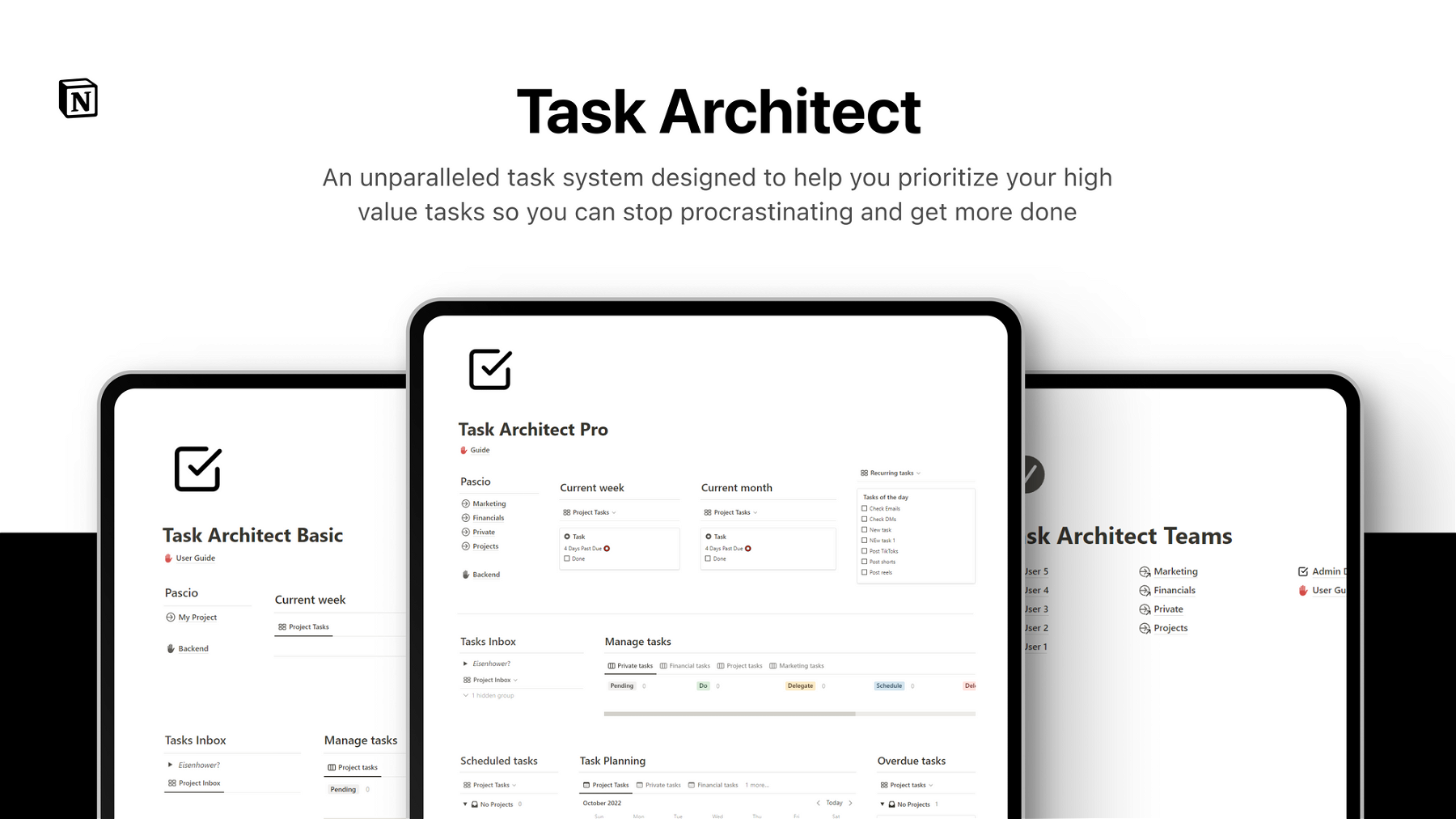 Task Architect - Ultimate Task Management System for Notion