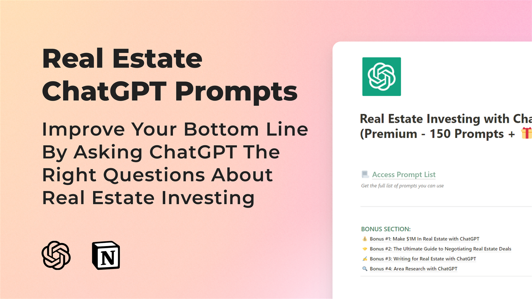 ChatGPT Prompts For Real Estate Investors + BONUS 🎁
