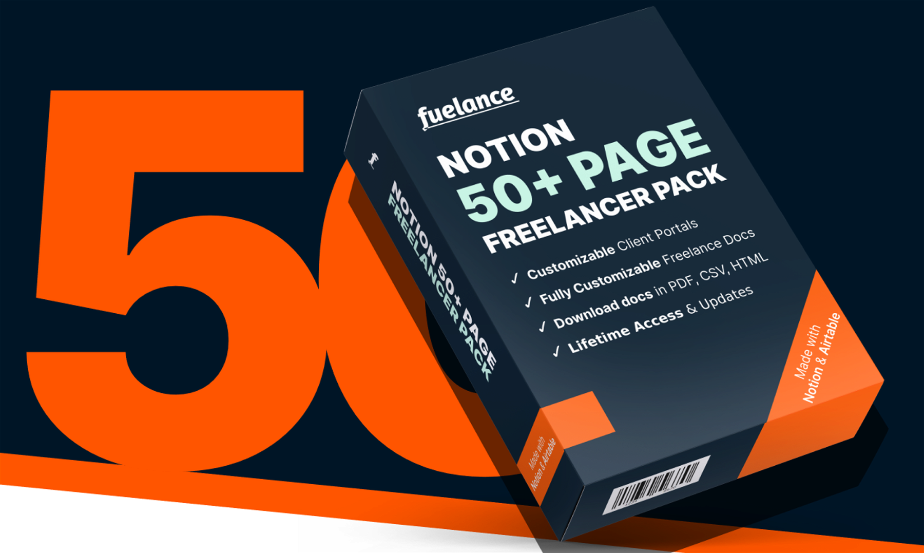 Notion 50+ Page Freelancer Pack, Project Portal & Client Dashboard