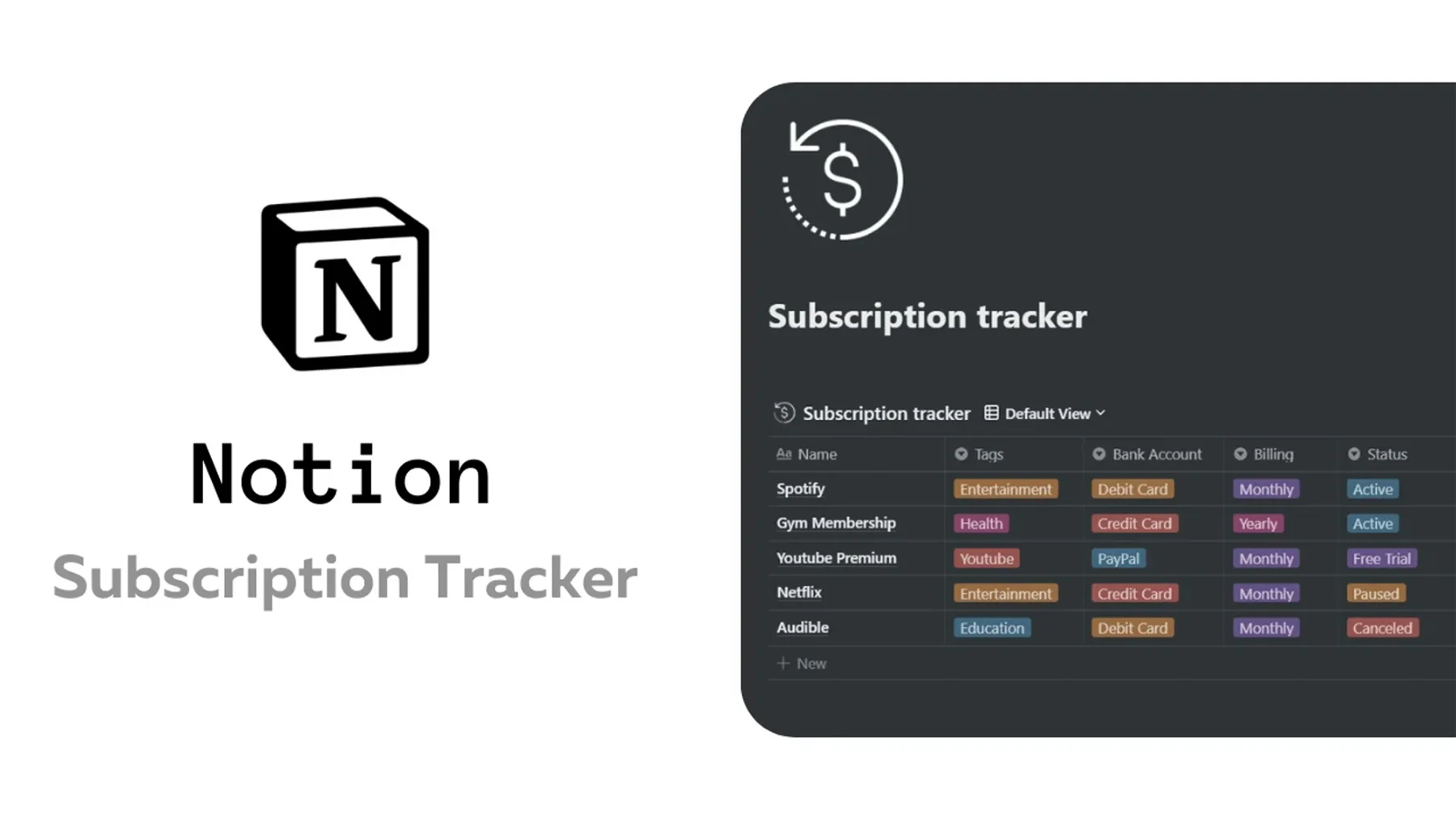 Notion Subscription Tracker
