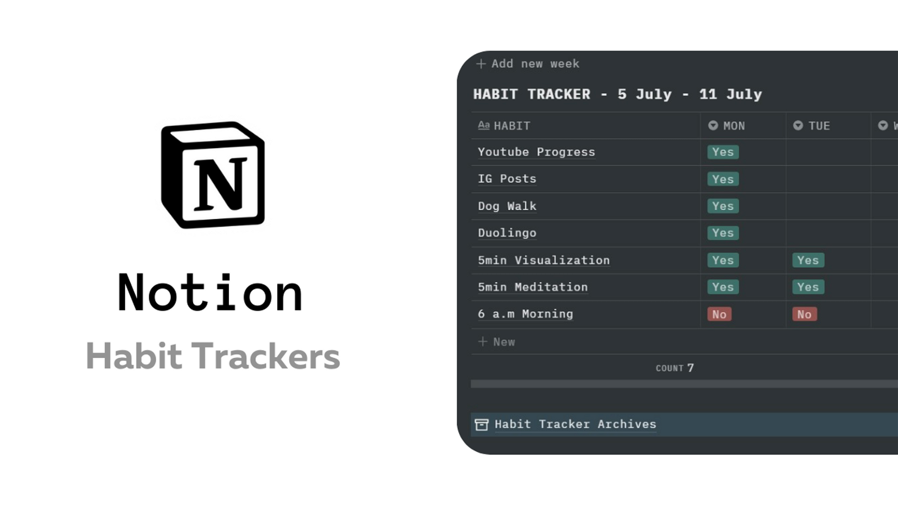 Notion Habit Trackers