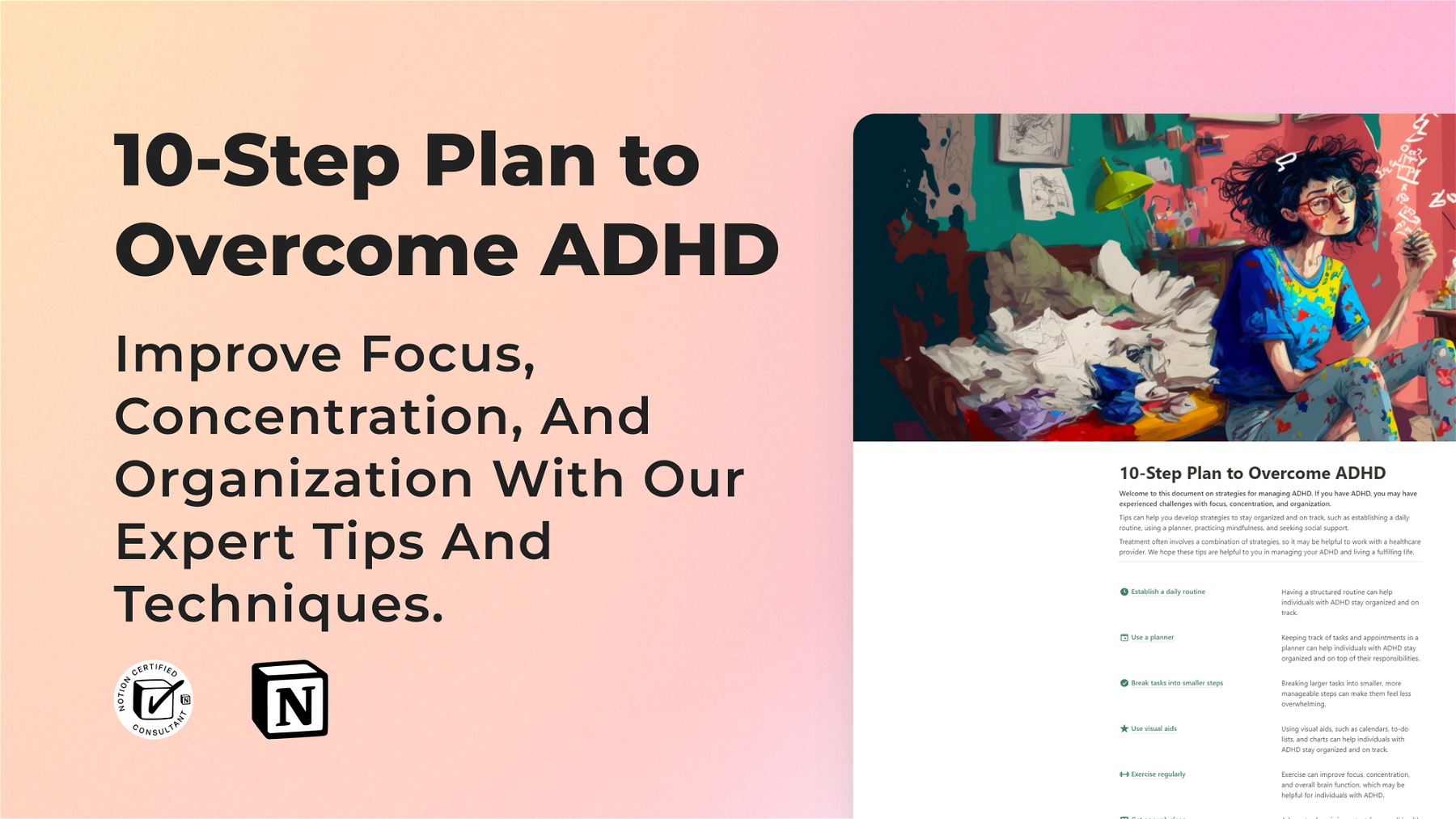 ­ЪДа Transform ADHD challenges into opportunities - 10-Step Plan to Overcome ADHD