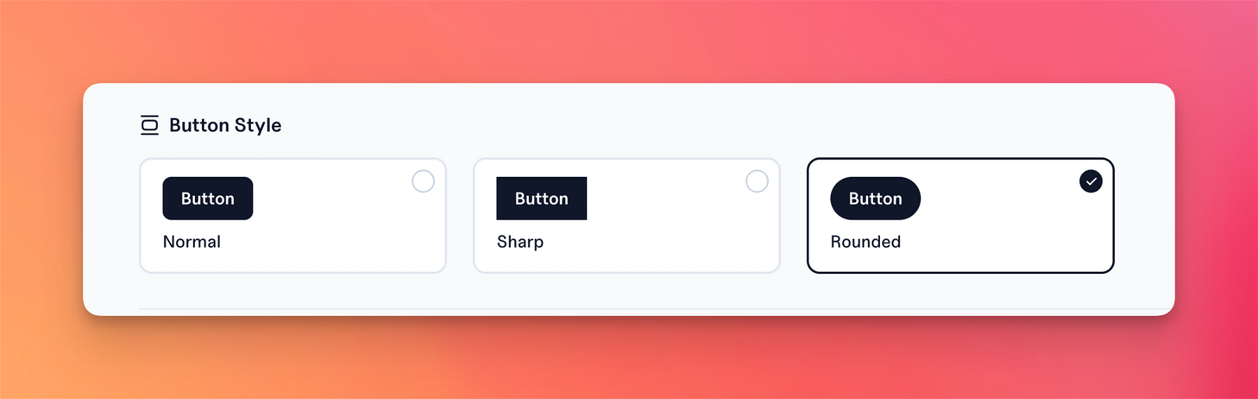 Change the button style using Design Settings