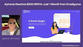 Aymane Reaches $500 MRR in Just 1 Month from Emailgurus