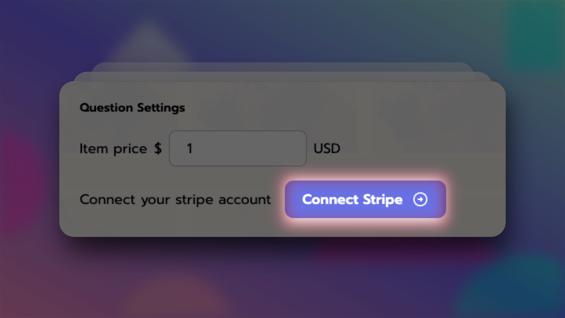 You will need to press the “Connect Stripe” button near the bottom of the payment component to connect your Stripe account so that you can start accepting payments.