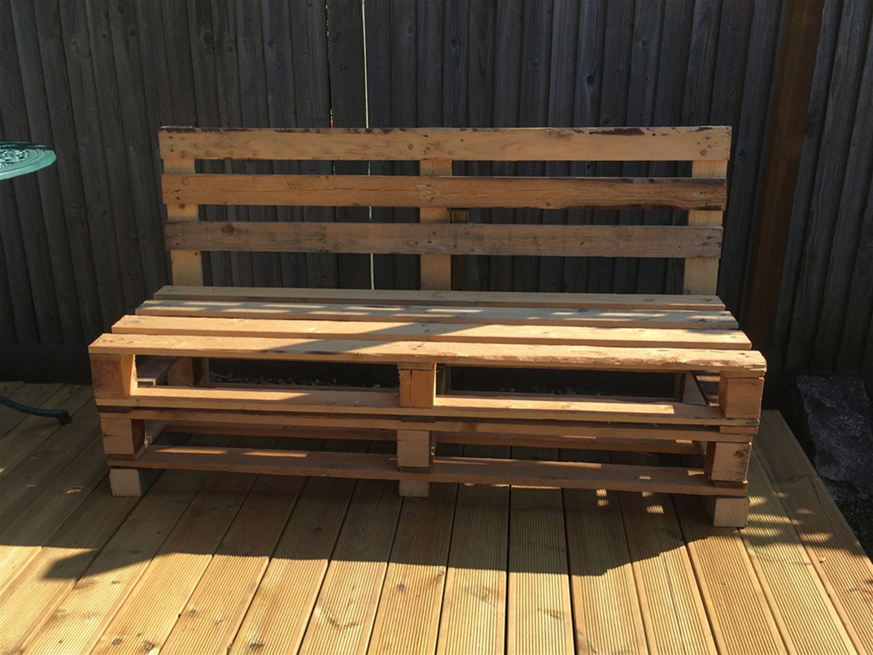 One of the finished benches