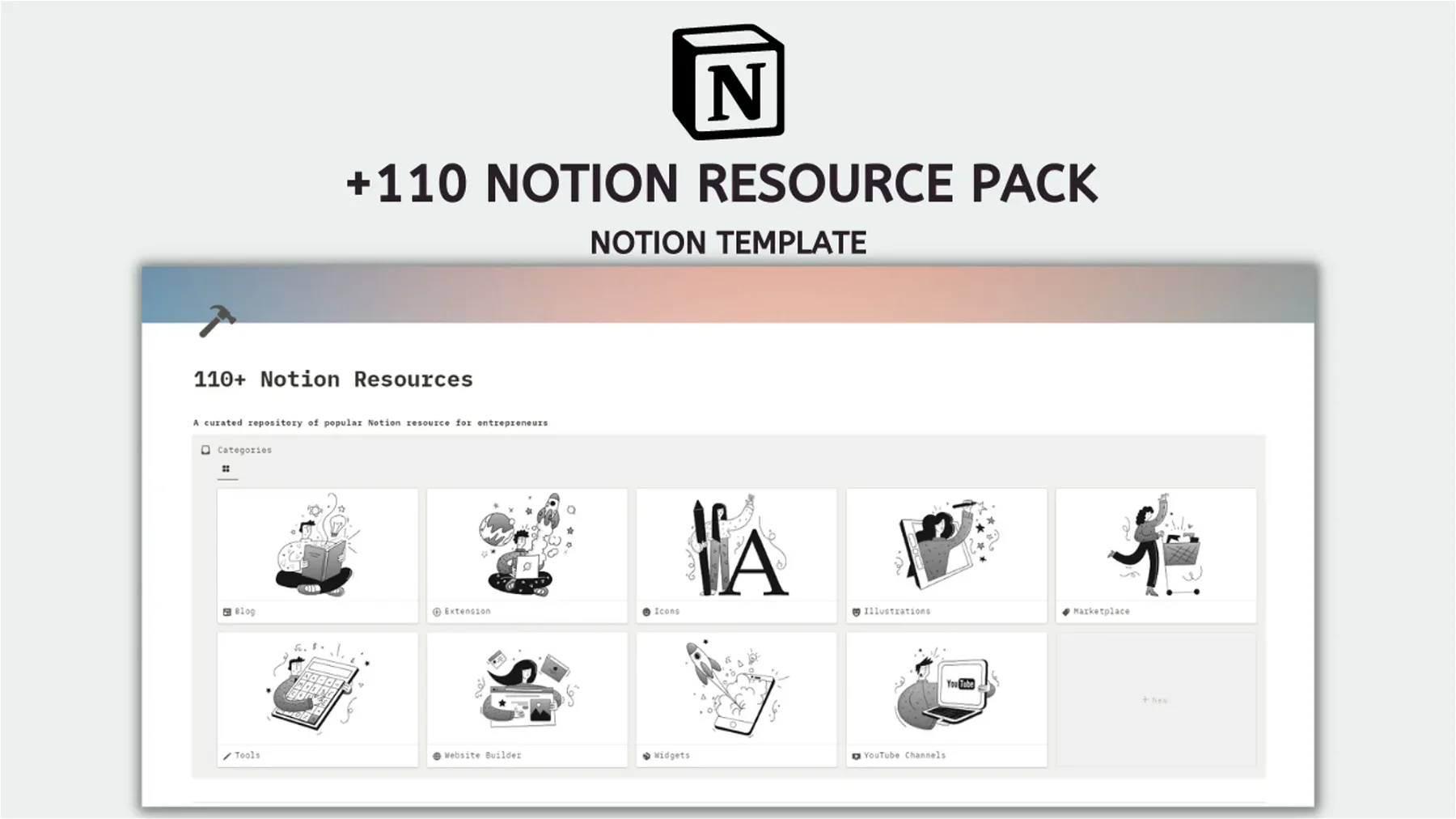 110+ Notion Resource Pack