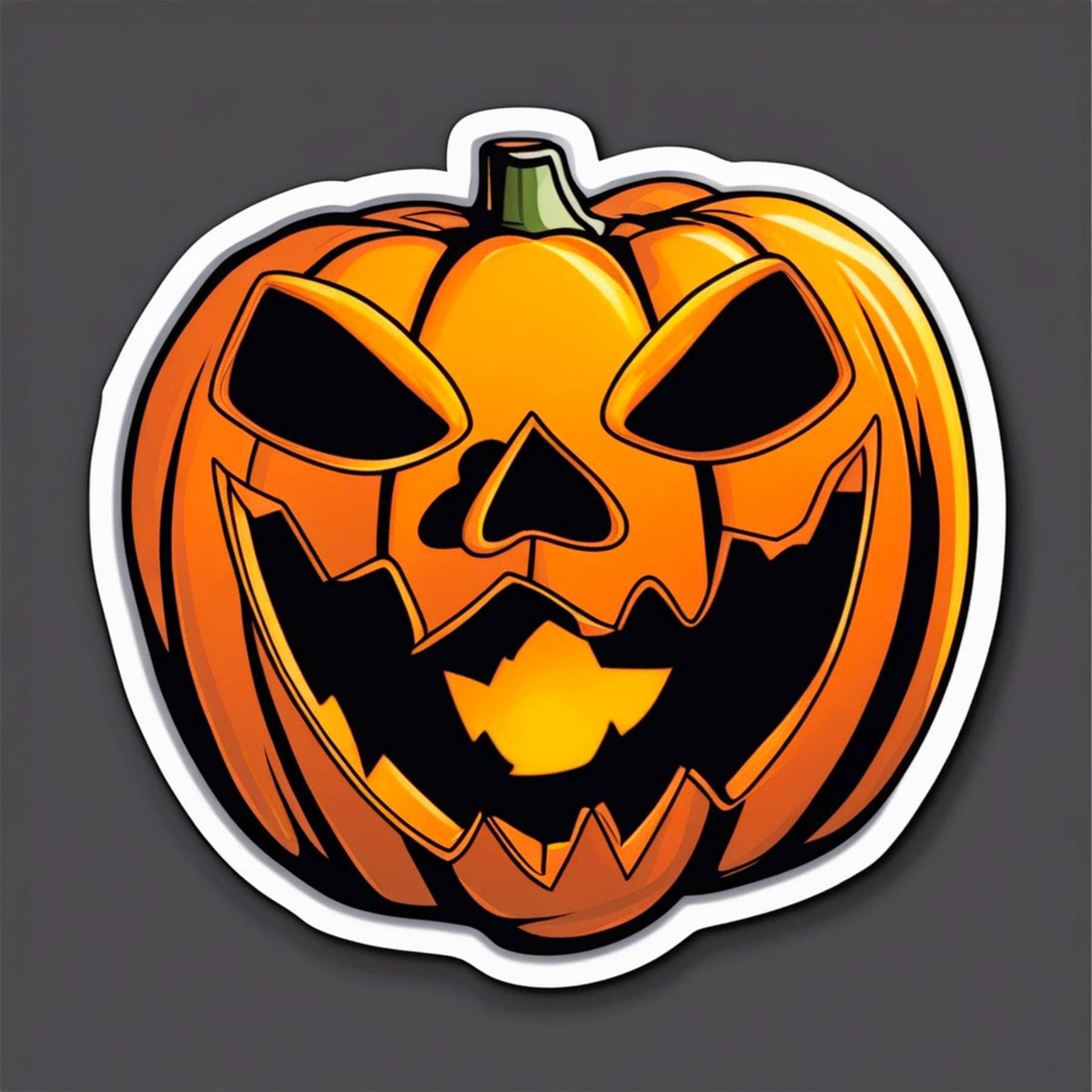 Halloween cutout sticker, pumpkin