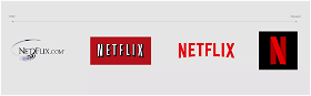 Netflix logo evolution.