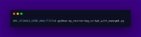 Disable usage analytics when running a Python script