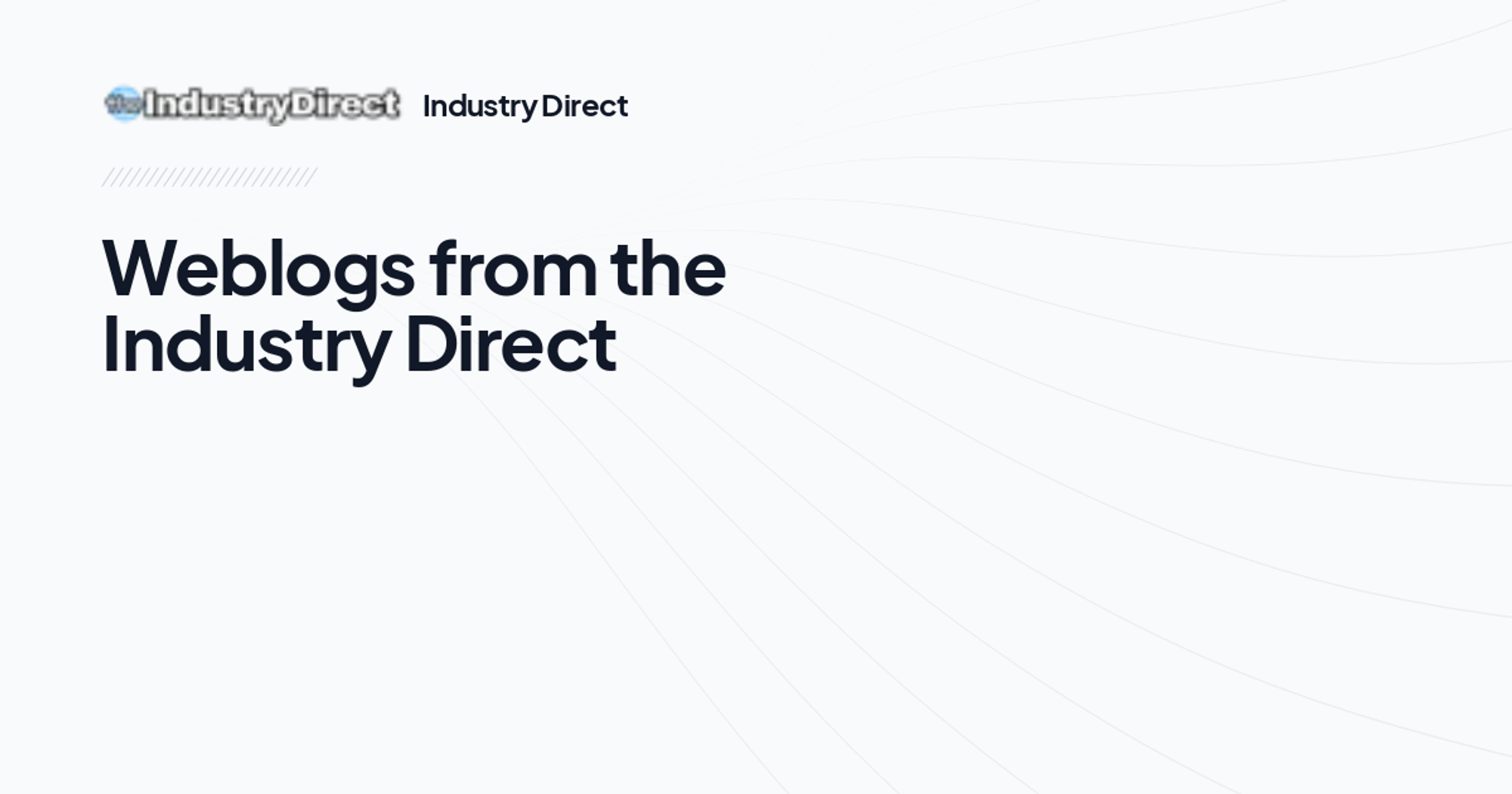 Weblogs from the Industry Direct
