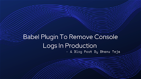Babel Plugin To Remove Console Logs In Production