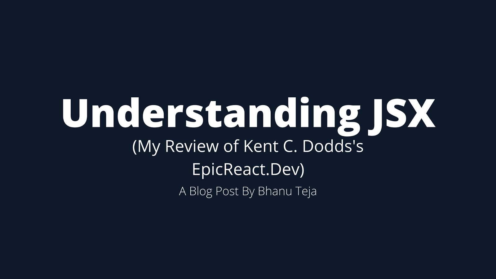 React Fundamentals: Understanding JSX
