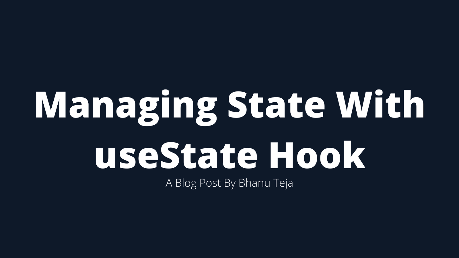 React Hooks: Managing State With useState Hook