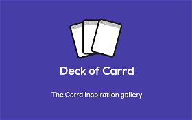 Deck of Carrd: A hand-picked gallery of Carrd site inspiration