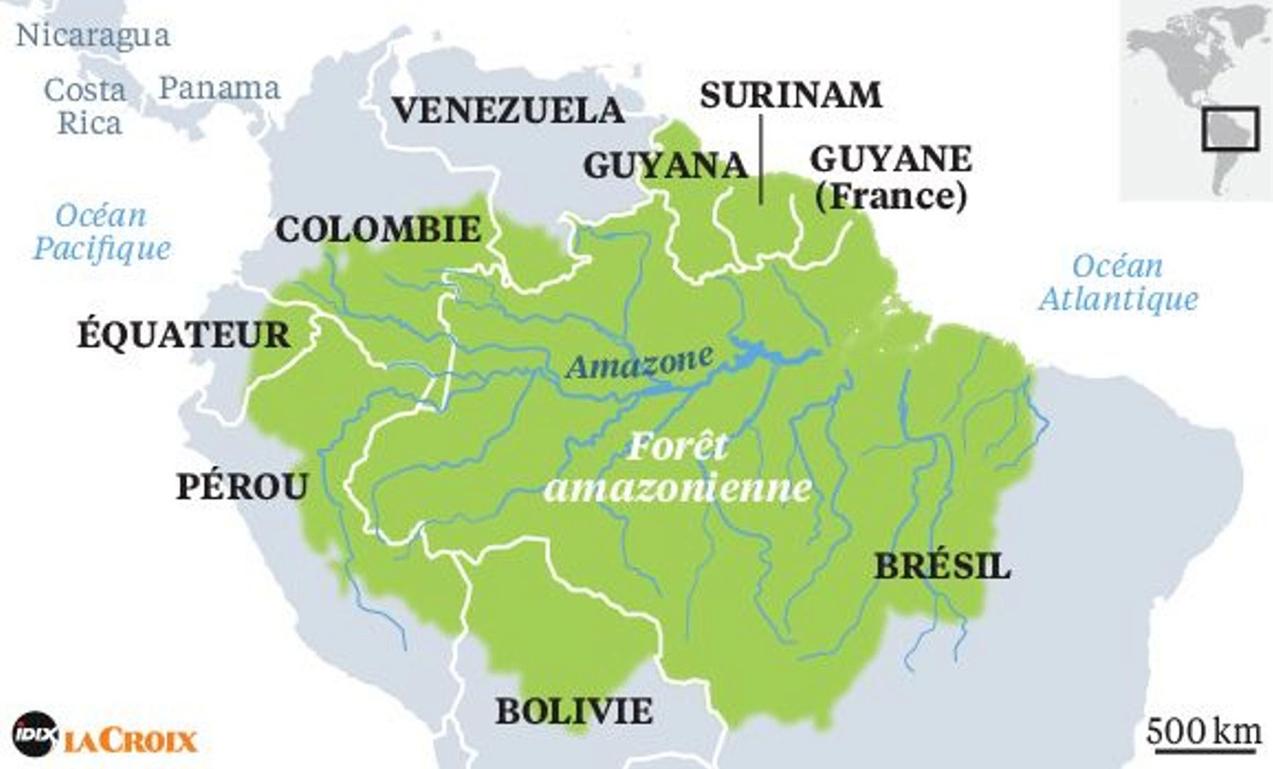 L'étendue de la forêt amazonienne