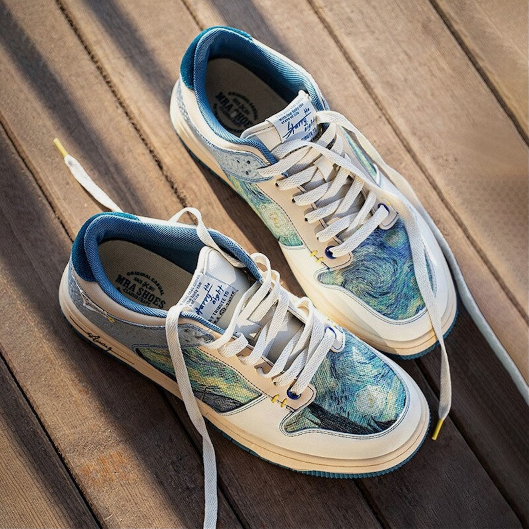 Starry Night by Van Gogh inspired sneakers