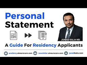 Personal Statement for Residency Applicants | AINeuroCare Academy