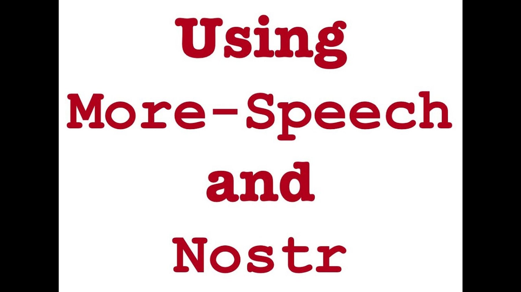 Using more-speech to access Nostr