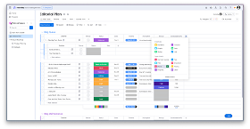 Monday.com looks like a colorful spreadsheet—one with sub-tasks and status updates