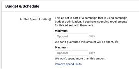 Set ad spend limits when running Facebook ads for SaaS