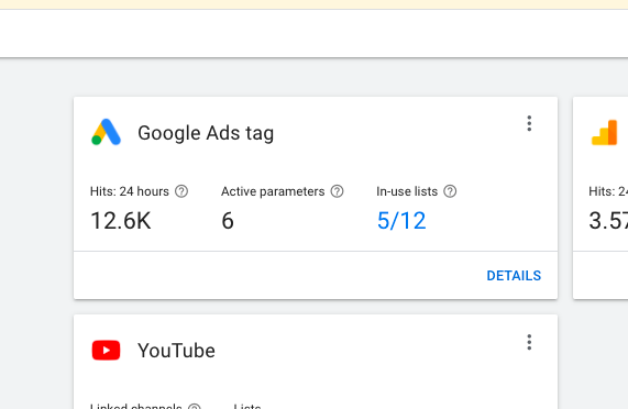 Audience tag to optimize Google Ads. 