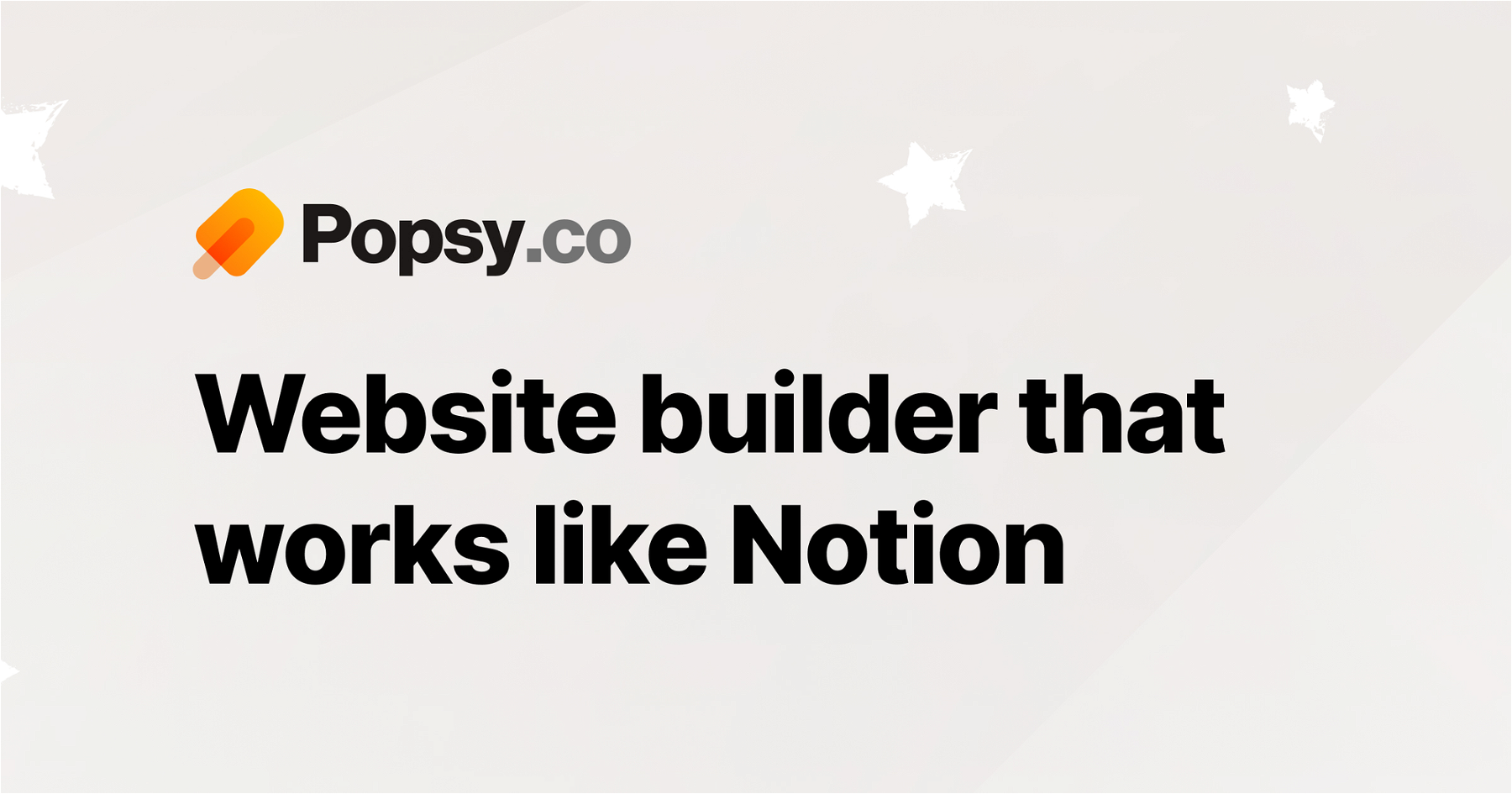 Popsy - No-code website builder that works like Notion