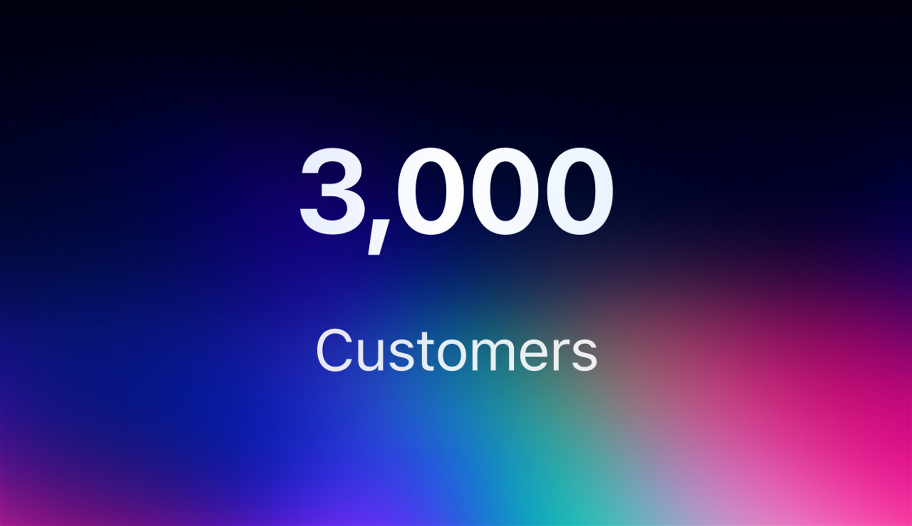 We hit 3,000 customers 🎉