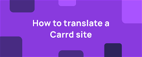 How to translate a Carrd site